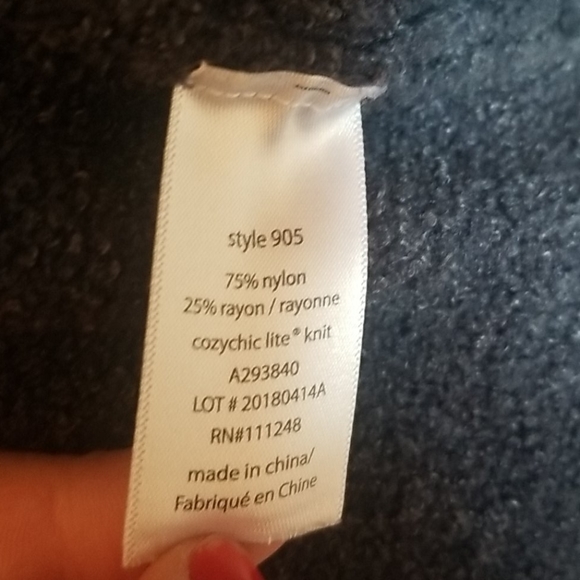 BAREFOOT DREAMS navy hooded cardigan - Picture 4 of 6